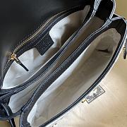 Gucci Handbag GG Embossed 28 Black Leather - 2