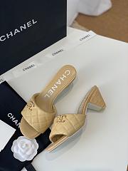 Chanel Sandal Heels Black/ Beige/ White 9301 - 3