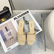 Chanel Sandal Heels Beige Shiny 9303 - 1
