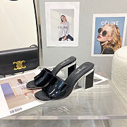 Chanel Sandal Heels Black Shiny 9304 - 3