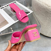 Chanel Sandal Heels Pink Shiny 9302 - 2
