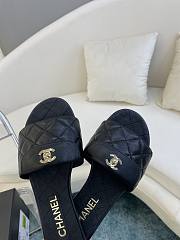 Chanel Slide Black Lambskin 9307 - 4