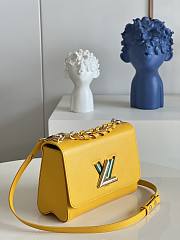Louis Vuitton Twist MM 23 Handbag Yellow Epi Leather 9346 - 5