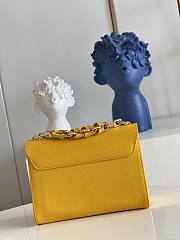 Louis Vuitton Twist MM 23 Handbag Yellow Epi Leather 9346 - 4