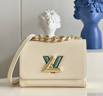 Louis Vuitton Twist MM 23 Handbag Creame Epi Leather 9347