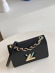 Louis Vuitton Twist MM 23 Handbag Black Epi Leather 9347 - 2