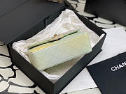 Chanel Mini Handle 20 Light Green and Yellow Lambskin 9352 - 4
