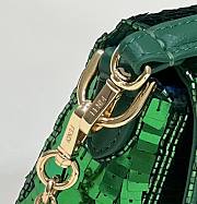 Fendi Baguette Mini 17 Green Shiny Sequins - 6