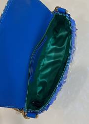 Fendi Baguette Mini 17 Blue Shiny Sequins - 2