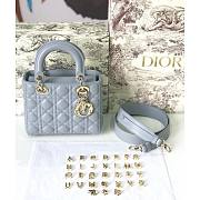 Lady Dior ABC Small Blue Gold Tone 9372 - 1
