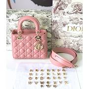 Lady Dior ABC Small Pink Gold Tone 9373 - 1