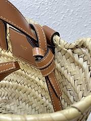 Celine Small 20 Triomphe Classic Panier in palm leaves Tan  - 5