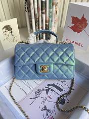 Chanel Mini Handle 20 Blue Gold Tone 5303 - 1