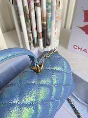 Chanel Mini Handle 20 Blue Gold Tone 5303 - 6
