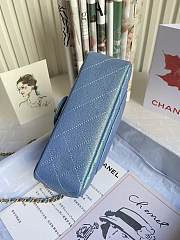 Chanel Mini Handle 20 Blue Gold Tone 5303 - 4