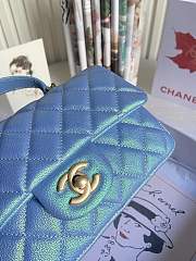 Chanel Mini Handle 20 Blue Gold Tone 5303 - 2