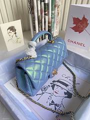 Chanel Mini Handle 20 Blue Gold Tone 5303 - 3