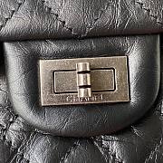 CC Small 20 Reissue Double Flap Black Leather Silver Hardware 5342 - 6