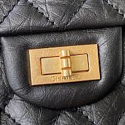 CC Small 20 Reissue Double Flap Black Leather Gold Hardware 5338 - 6