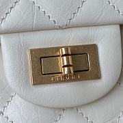 CC Small 20 Reissue Double Flap White Leather Gold Hardware 5337 - 5
