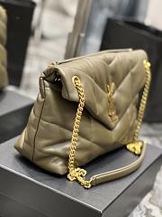 YSL Large 35 Loulou Puffer Olive Lambskin Gold Hardware - 3