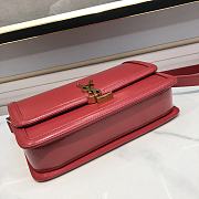 YSL Box Bag 23 Red Leather 634305 - 5