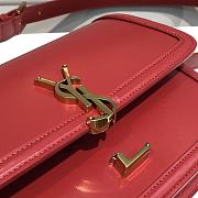 YSL Box Bag 23 Red Leather 634305 - 6