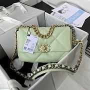 Chanel 19 Handbag Soft Lambskin 26 Medium Bubble Gum Green - 1