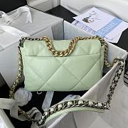 Chanel 19 Handbag Soft Lambskin 26 Medium Bubble Gum Green - 2