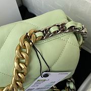 Chanel 19 Handbag Soft Lambskin 26 Medium Bubble Gum Green - 4