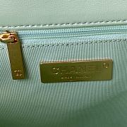 Chanel 19 Handbag Soft Lambskin 26 Medium Bubble Gum Green - 5