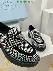 Prada Silver/Black Crystal Shoes 9443 - 3
