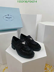 Prada Silver/Black Crystal Shoes 9443 - 4