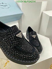 Prada Silver/Black Crystal Shoes 9443 - 5