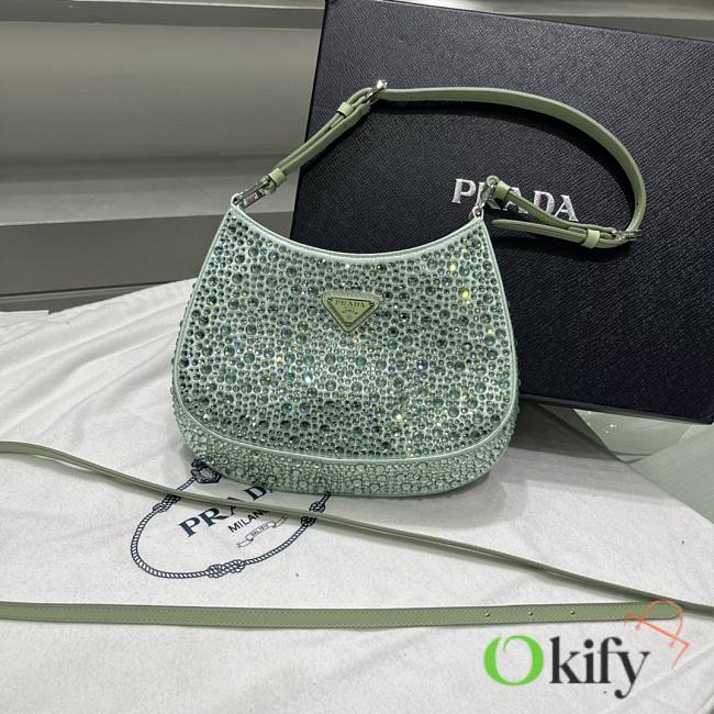 Prada Cleo Crystal 22 Green 1BC169 - 1