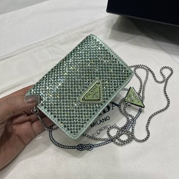 Prada WOC Green Crystal Bag