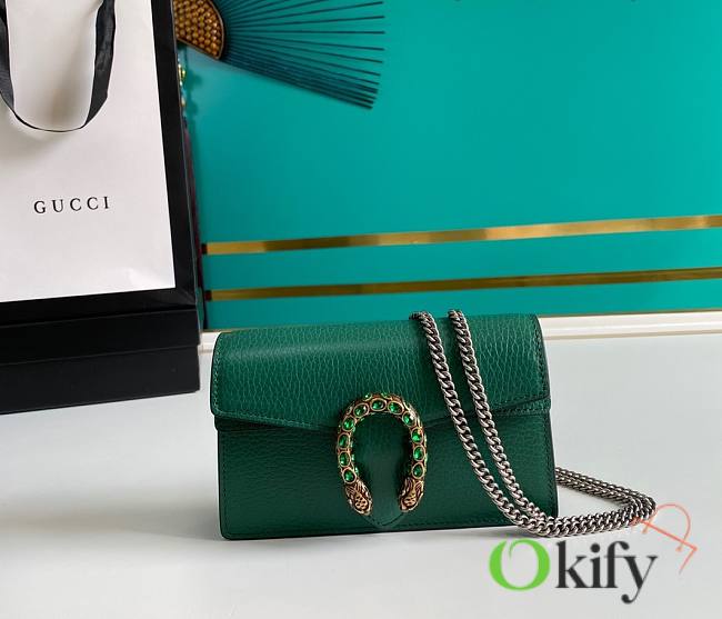 Gucci Dionysus 16.5 Green Leather Shoulder Bag 476431 - 1
