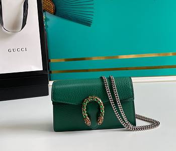 Gucci Dionysus 16.5 Green Leather Shoulder Bag 476431