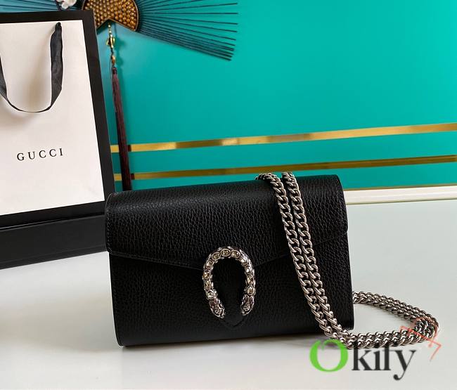 Gucci Dionysus 19 Black Leather Shoulder Bag 476430 - 1