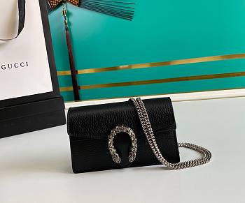 Gucci Dionysus 16.5 Black Leather Shoulder Bag 476431