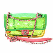 Chanel Transparent Classic Green PVC Bag - 1