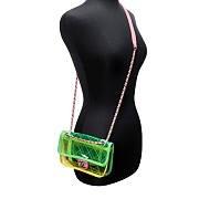 Chanel Transparent Classic Green PVC Bag - 3