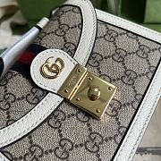 Gucci Handle Bag 17 Supreme White Leather - 2