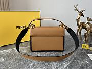 Fendi Kan I FF Logo Light Brown Leather 5659 - 5