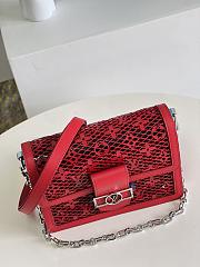 Louis Vuitton Dauphine 25 Red Monogram Lace - 6