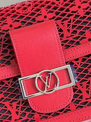 Louis Vuitton Dauphine 25 Red Monogram Lace - 4