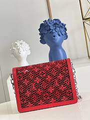Louis Vuitton Dauphine 25 Red Monogram Lace - 3