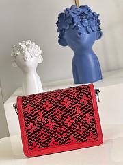 Louis Vuitton Mini Dauphine 20 Red Monogram Lace - 4