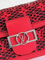Louis Vuitton Mini Dauphine 20 Red Monogram Lace - 2
