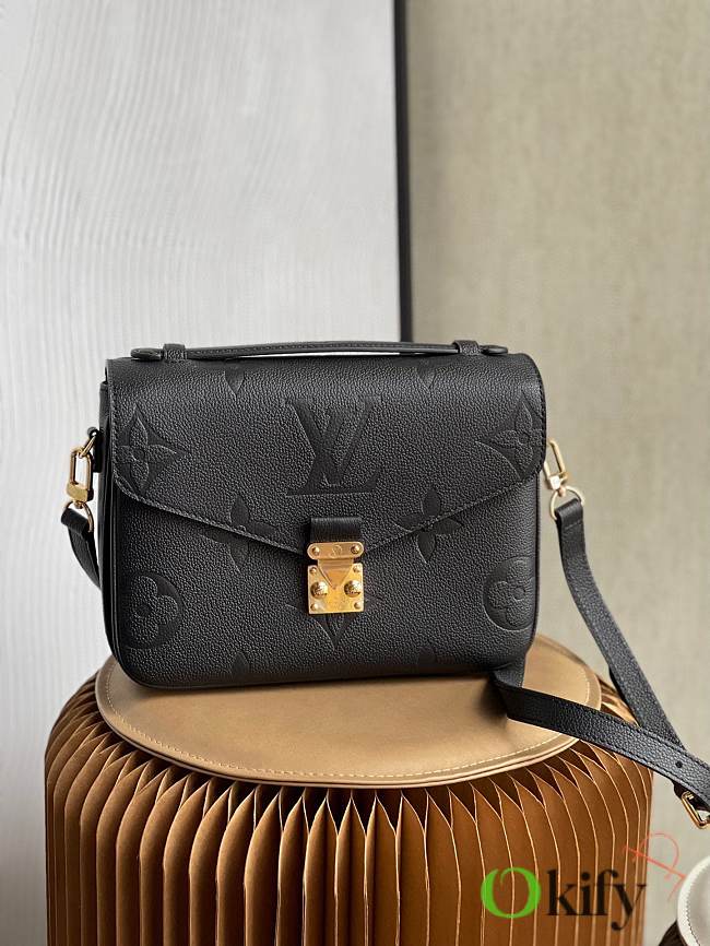 Louis Vuitton Pochette Métis 25 Black Monogram Empreinte  - 1